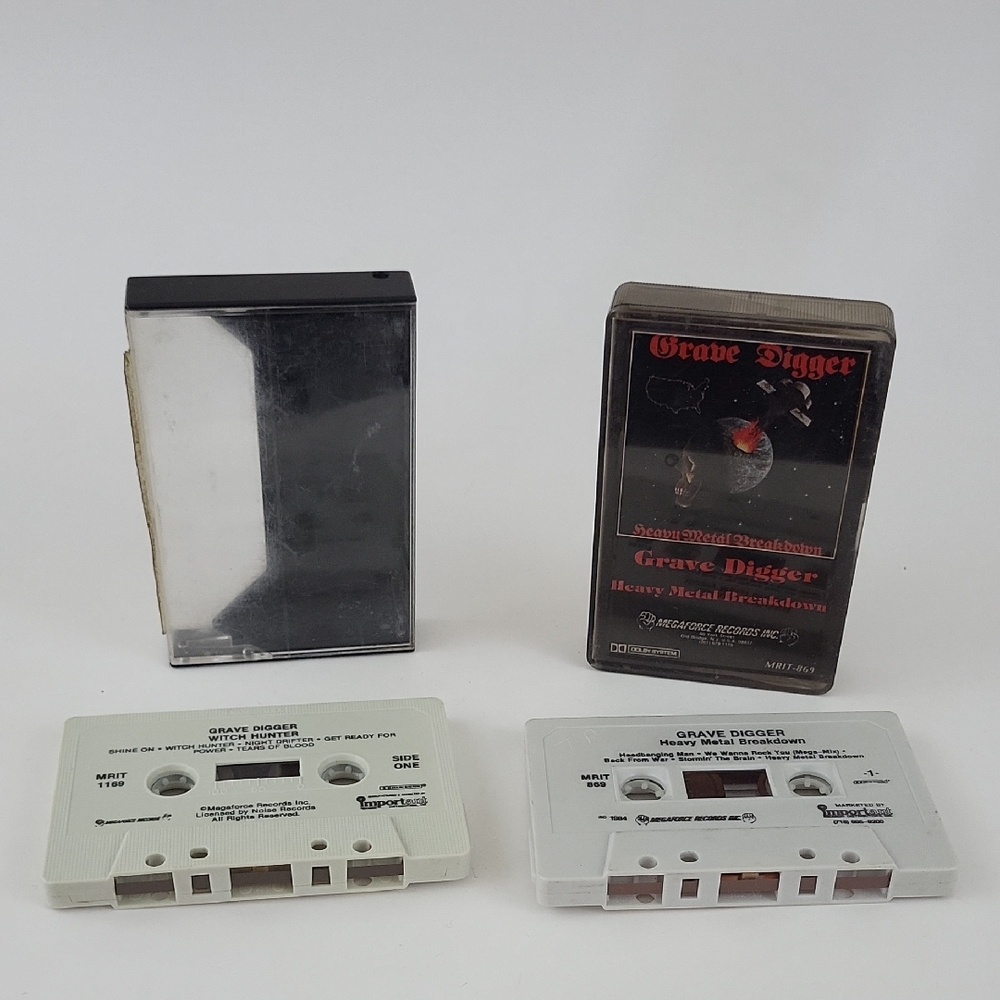 Grave Digger Witch Hunter & Heavy Metal Breakdown Cassette Tapes Lot of 2